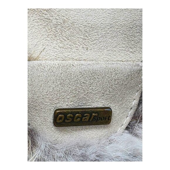 Oscar Sport Genuine Fur Cream Suede Apres‑Ski Mid Calf Boots - Picture 4 of 11